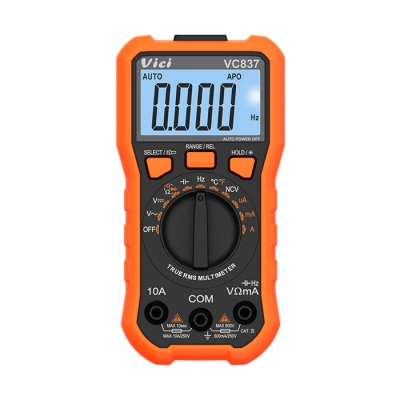 VC837 6000碼顯示，真有效值測量，NCV測量，讀數保持，背光顯示，照明功能。