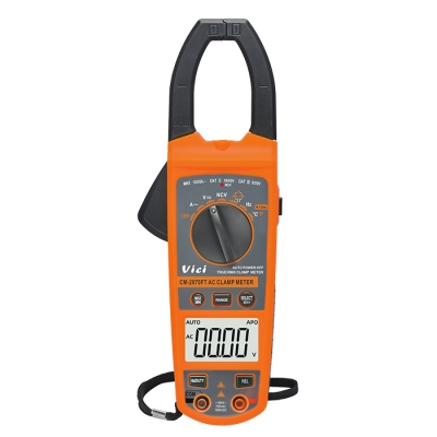 CM-2070FT 4000碼顯示，鉗口張開52mm，真有效值測量，NCV功能，背光顯示，鉗頭照明。